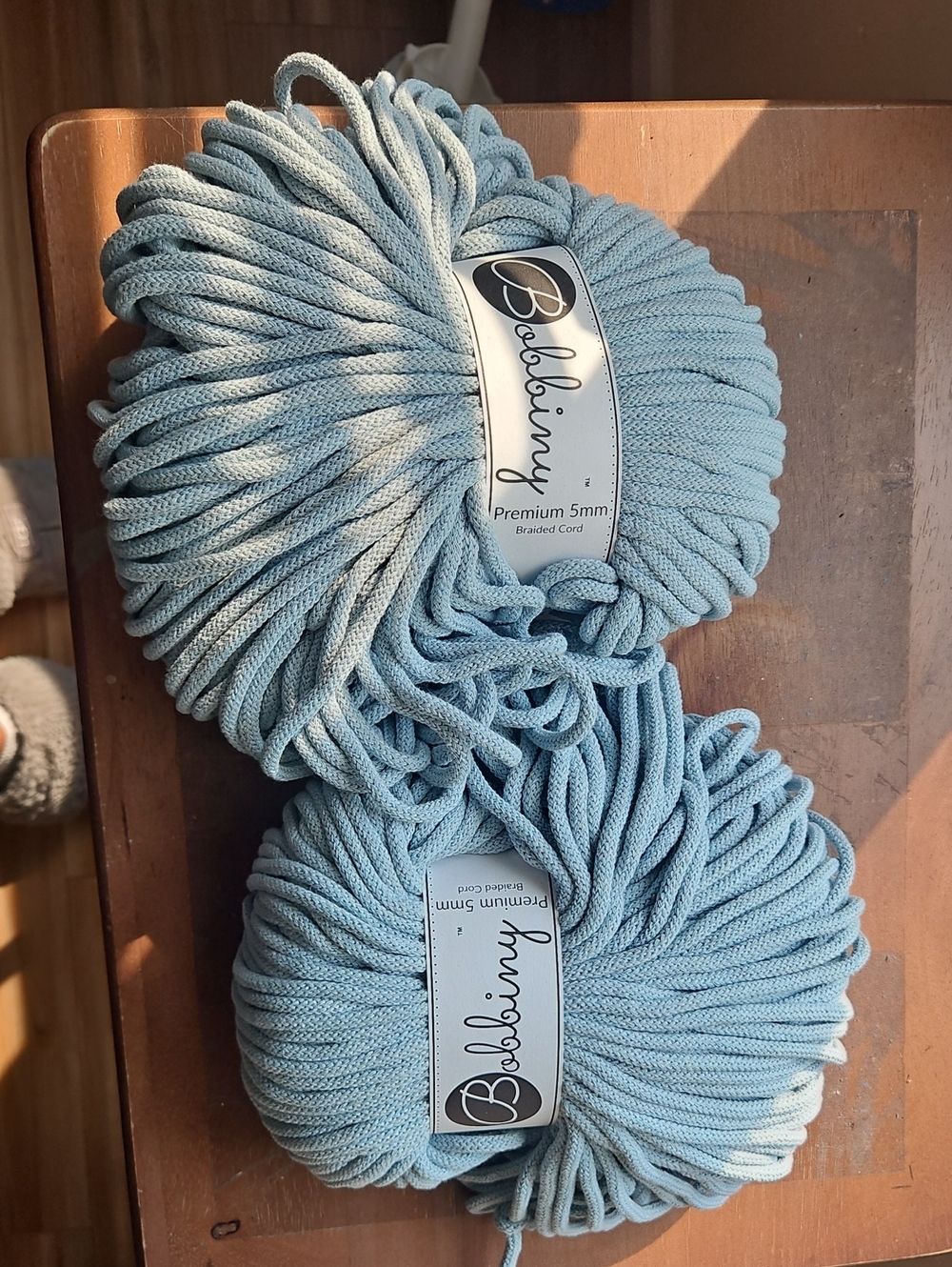 Premium 5mm Braided Cord - Light Blue